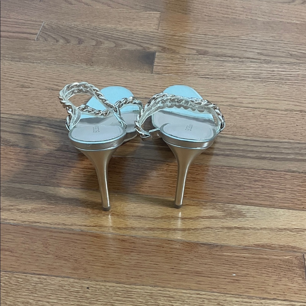 BCBGeneration Silver Chain Strap Heels - image 7